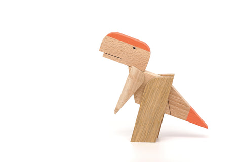 handmade wooden magnetic T.REX toy gift