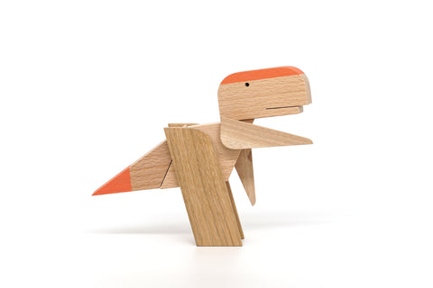 handmade wooden magnetic T.REX toy gift