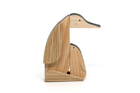 handmade wooden magnetic penguin toy