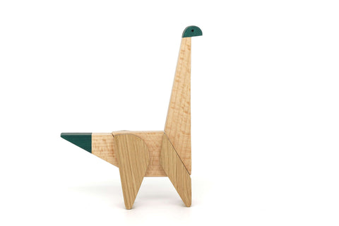 brachiosaurus dinosaur wooden magnetic toy puzzle