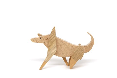 Dingo wooden magnetic Australian animal