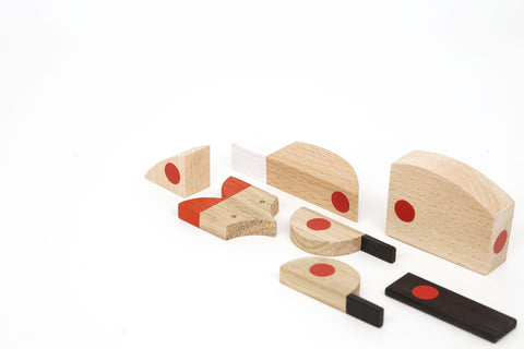 Nordic fox wooden magnetic parts