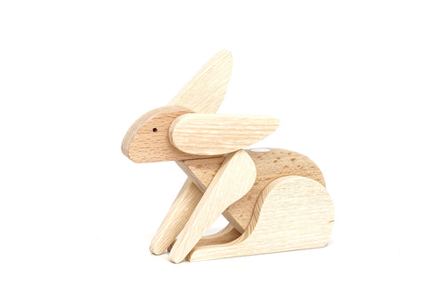 wooden magnetic rabbit toy